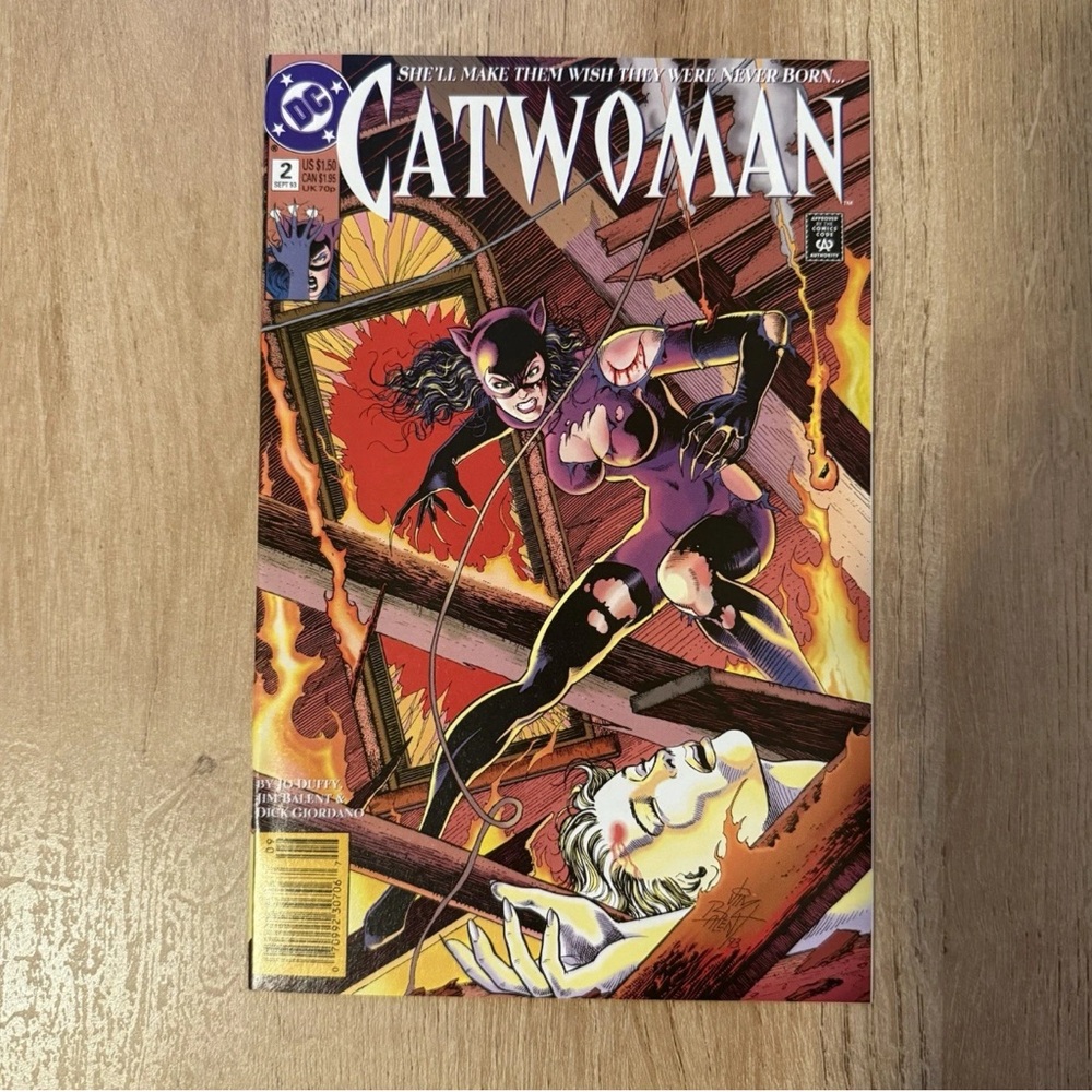 Catwoman Comic #1-3 | 1993 | CATWOMAN #1 EMBOSSED COVER | Almost Mint - Picture 4 of 7